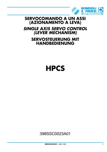 Single axis servo control (lever mechanism) - HPCS