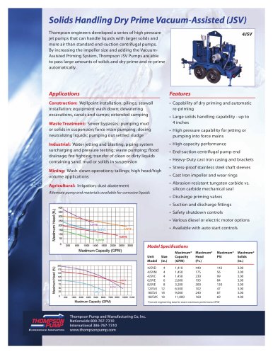 Solids Handling Dry Prime Vacuum-Assisted