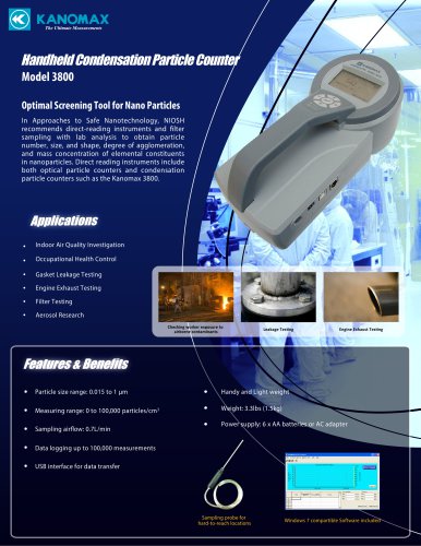 Handheld Condensation Particle Counter Model 3800