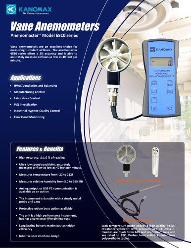 Vane Anemometers