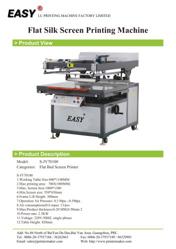 Clam Shell Flat Bed Screen Printing Machine