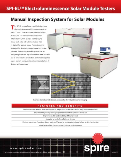 SPI-EL? Electroluminescence Solar Module Testers