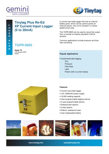 Current input data logger TGPR-0805