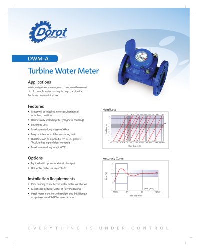 Turbine Water Meter