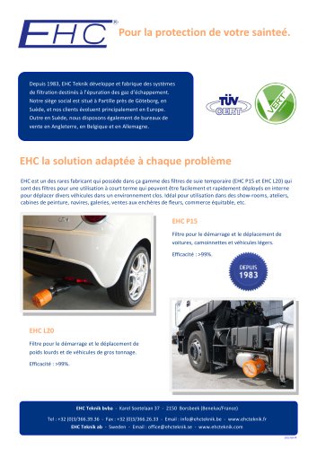 EHC filtration des gaz d’échappement