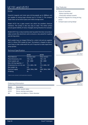 Stirrers UC151 and US151