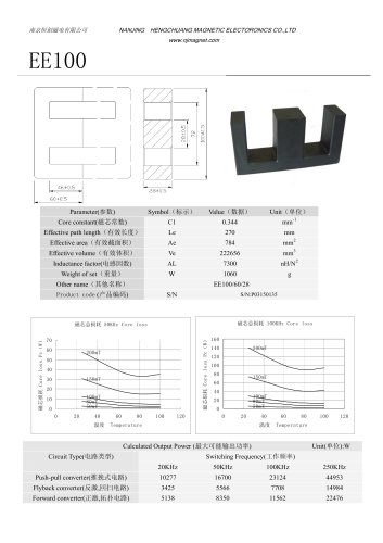 Ferrite Core EE100