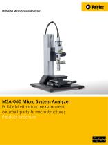 MSA-060 Micro System Analyzer | Full-field vibration measurement on small parts & microstructures
