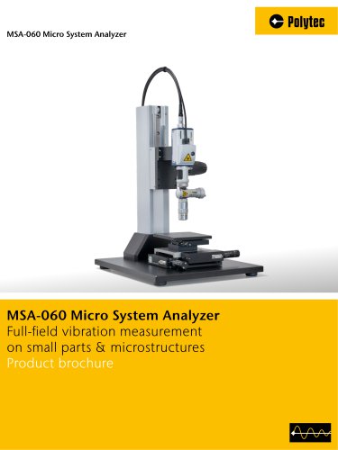 MSA-060 Micro System Analyzer | Full-field vibration measurement on small parts & microstructures