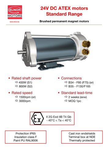 24VDC ATEX motors