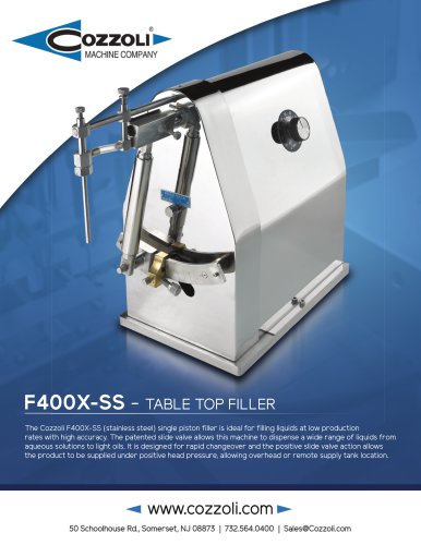 F400X-SS - TABLE TOP FILLER