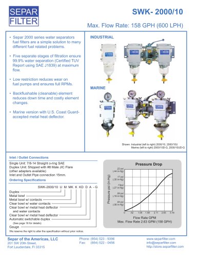 SWK-2000/10 Series: 158 GPH