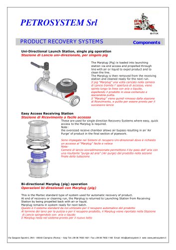 Automatic System for the clearing of process pipelines