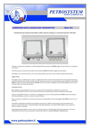 Corrosion Data Logger and Transmitter