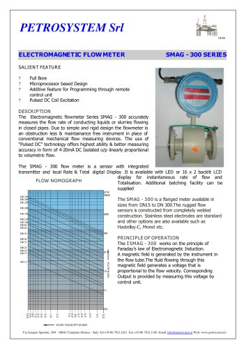 Insertion type magnetic Flow meters