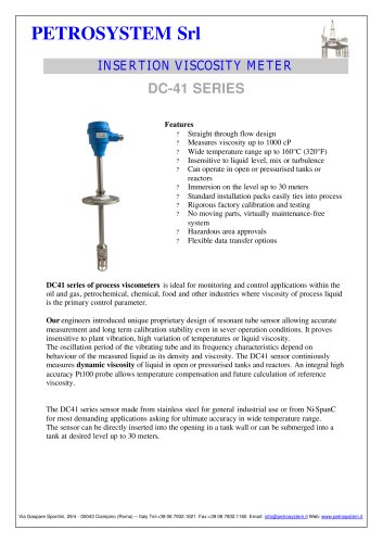 Insertion type Viscosity Meter