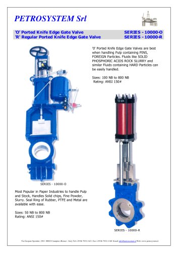 Knife edge gate valve