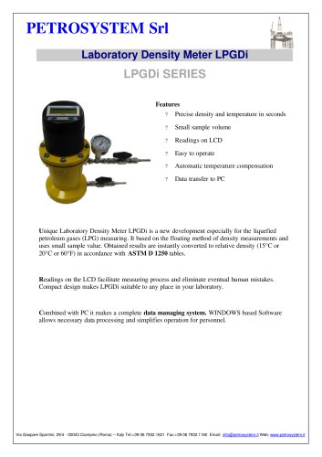 Laboratory Density Meter LPGDi