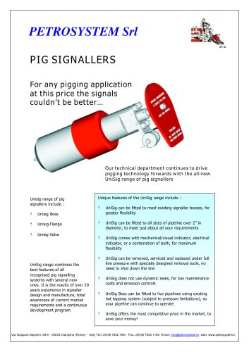 Mechanical and Visual Pig Signaller