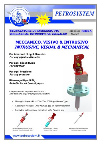 MECHANICAL INTRUSIVE PIG SIGNALER