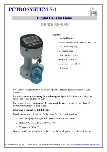 Portable Digital Density Meter