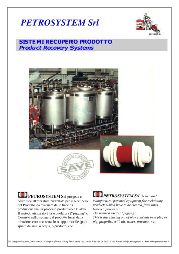 Product Recovery Systems