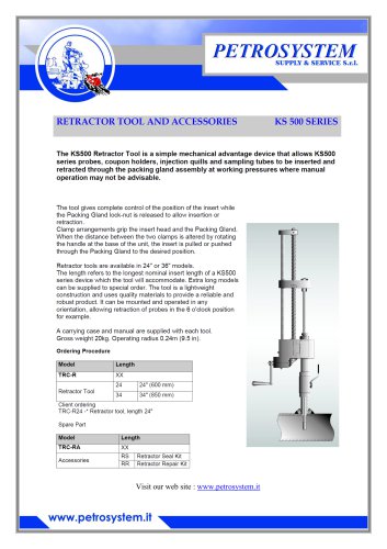 Retractor Tool And Accessories