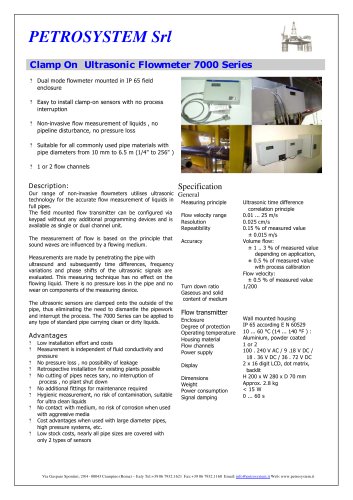 Ultrasonic clamp on flow meter