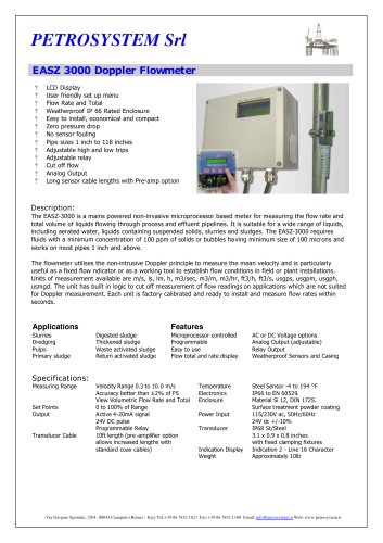 Ultrasonic Transit Time / Doppler Flow Meter