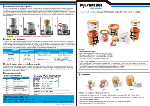 Pulsarlube M Service Pack Replacement Guide