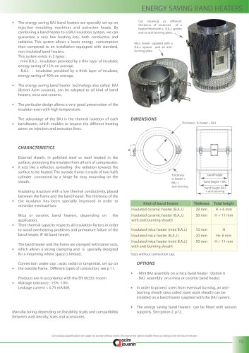 Energy saving band heaters