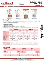 Sprinklers K115 SSP - SSU Modèles FM - 1