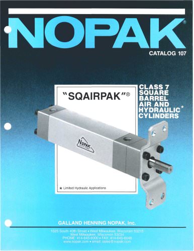 Class 7 Sqairpak Square Barrel Air & Hydraulic Cylinders