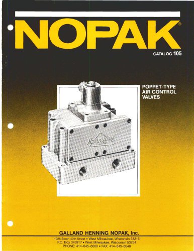 Nopak-Matic Poppet-Type Air Control Valves