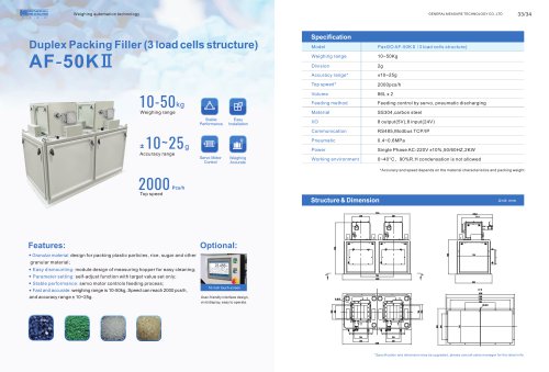 Dual Packing Filler AF-50K II 3 Loadcell Version