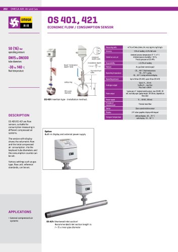 Flow / consumption sensor OS 401 & OS 421