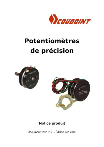 Notice Potentiomètres de précision Coudoint