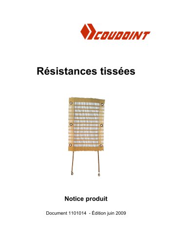 Notice Résistances tissées Coudoint