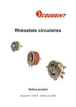 Notice Rhéostats circulaires Coudoint - 1