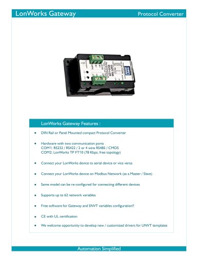  LonWorks Gateway (GWY-100-B)