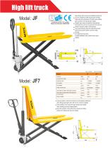 XILIN High lift hand pallet truck (JF) for Material Handling