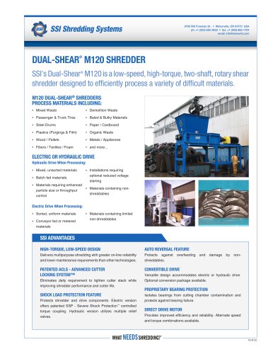 Dual-Shear® M120 Two-Shaft Shredder