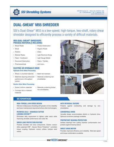 Dual-Shear® M55 Two-Shaft Shredder