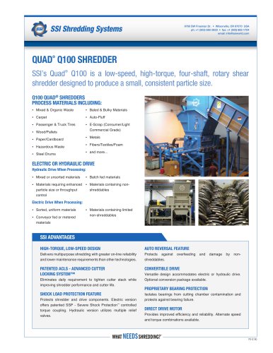 Quad® Q100 Four-Shaft Shredder