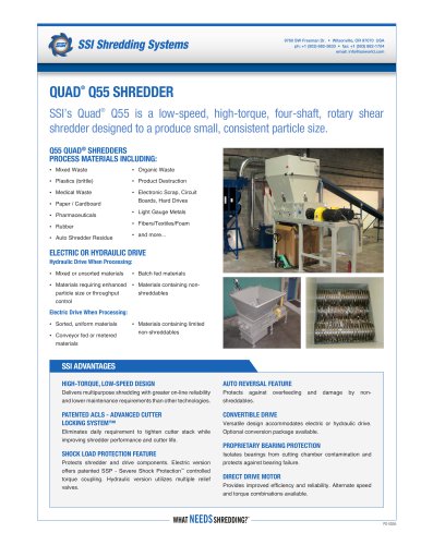 Quad® Q55 Four-Shaft Shredder