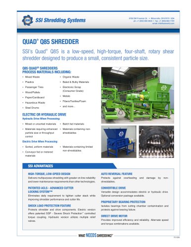 Quad® Q85 Four-Shaft Shredder