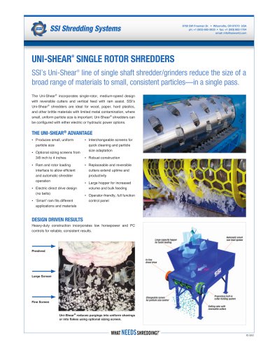 Uni-Shear®  Single Rotor Shredders