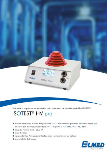 Fiche technique ISOTEST HV pro