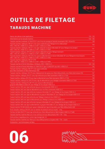 OUTILS DE FILE TAGE TARAUDS M ACHINE