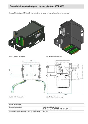 Caractéristiques techniques châssis pivotant 663R8035